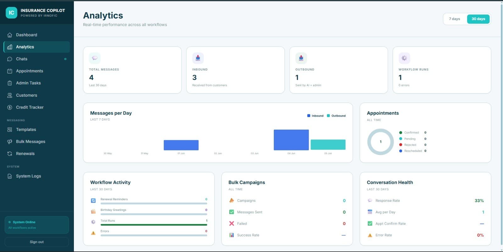 Insurance Copilot Interface