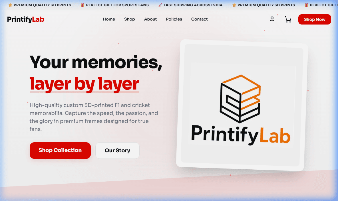 Printify Lab Dashboard Showcase